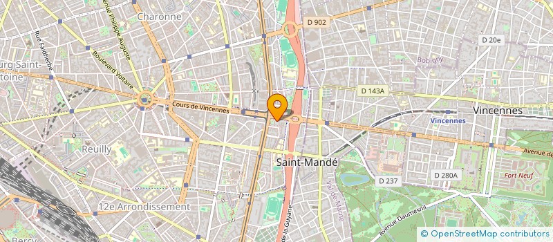 localisation de l'entreprise P.V.O.B. à PARIS
