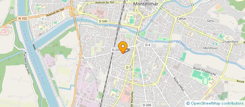 localisation de l'entreprise P V - ROBERT  LORIOL-SUR-DROME