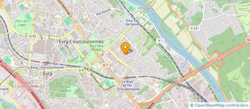 localisation de l'entreprise P.W.B.  EVRY-COURCOURONNES