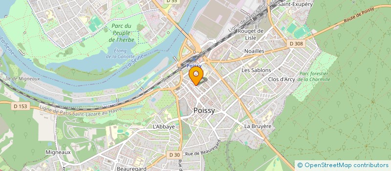localisation de l'entreprise P Y OPTIQUE  POISSY