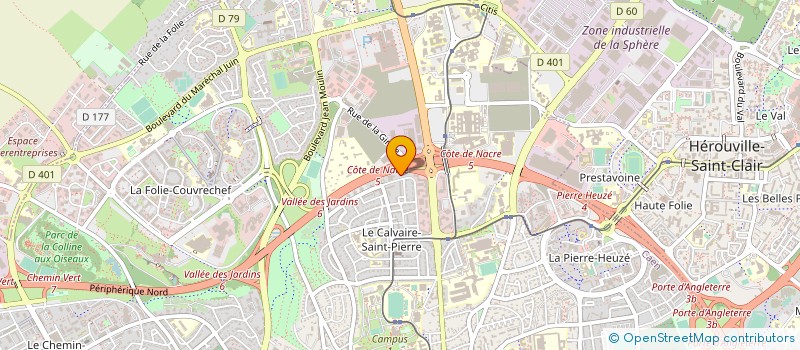 localisation de l'entreprise P23 SAS à CAEN