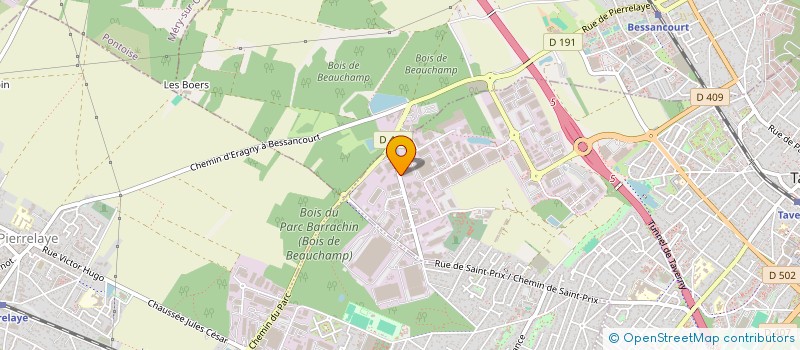 localisation de l'entreprise P2A  TAVERNY