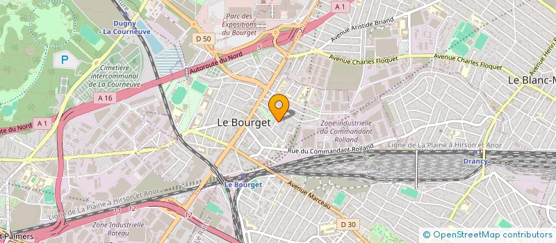 localisation de l'entreprise P2A BATIMENT (PLOMBERIE, ELECTRICITE ET CHAUFFAGISTE) à LE BOURGET