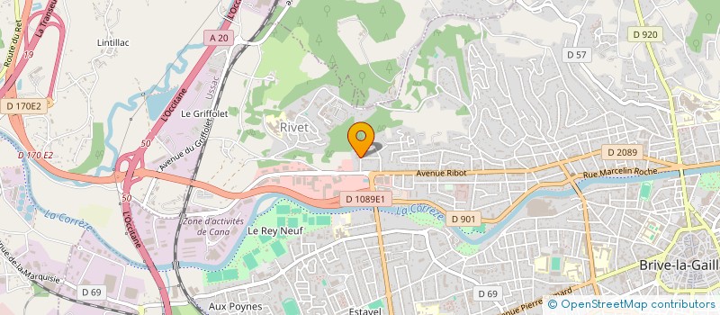 localisation de l'entreprise P2CI SAS  BRIVE-LA-GAILLARDE