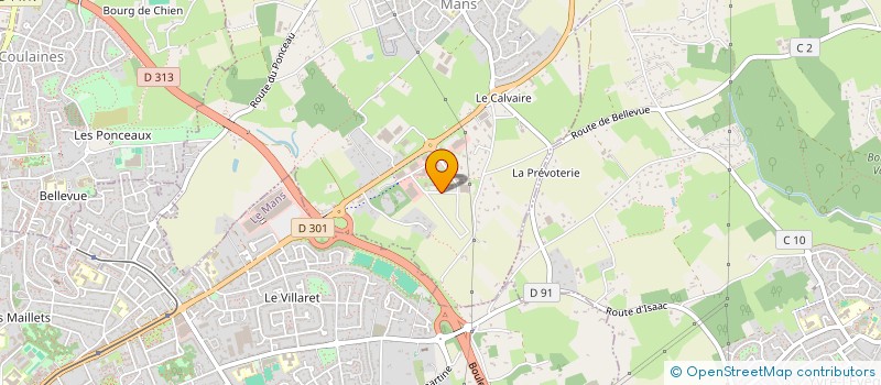 localisation de l'entreprise P2F  SARGE-LES-LE-MANS