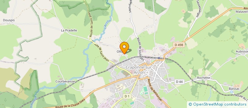 localisation de l'entreprise P2G HYDRO  CRAPONNE-SUR-ARZON