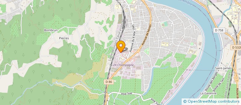 localisation de l'entreprise P2GE à TOURNON-SUR-RHONE
