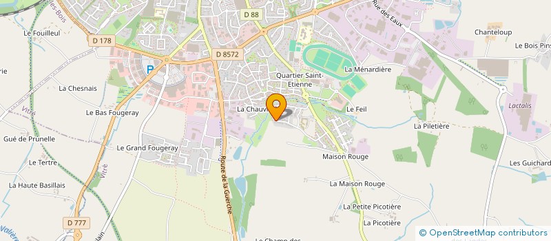 localisation de l'entreprise P2L  VITRE