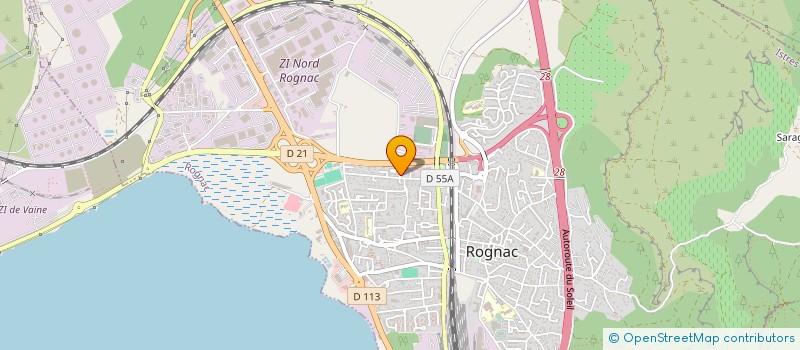 localisation de l'entreprise P2M  ROGNAC