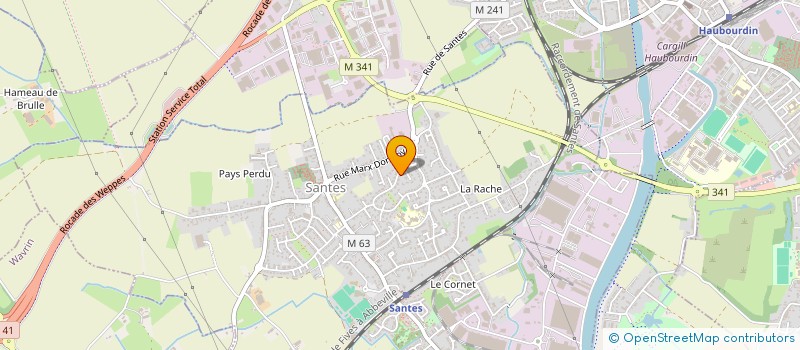 localisation de l'entreprise P2M  SANTES