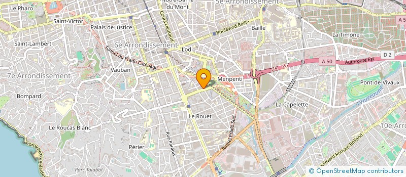 localisation de l'entreprise P2M à MARSEILLE