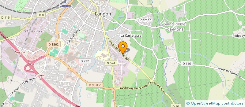 localisation de l'entreprise P2M à LANGON