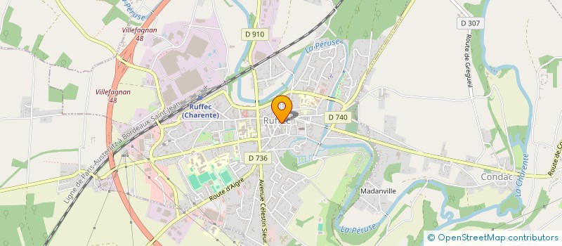 localisation de l'entreprise P2M à RUFFEC