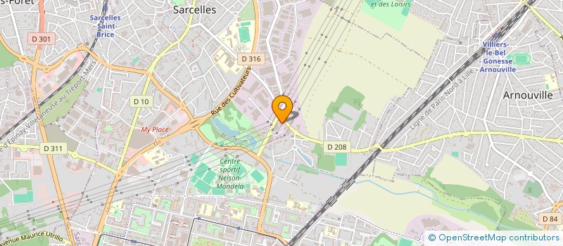localisation de l'entreprise P2R à SARCELLES