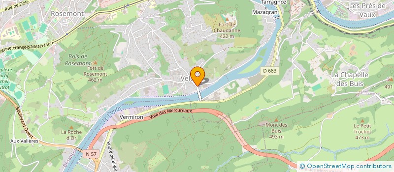 localisation de l'entreprise P2R IMMOB25  BESANCON