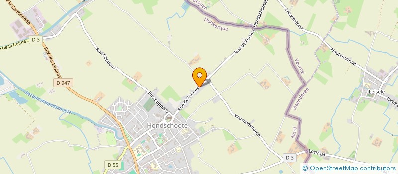 localisation de l'entreprise P2SC  HONDSCHOOTE