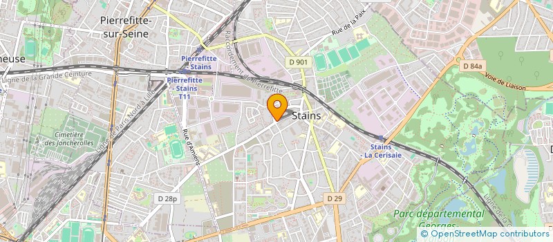 localisation de l'entreprise P2TAF à STAINS