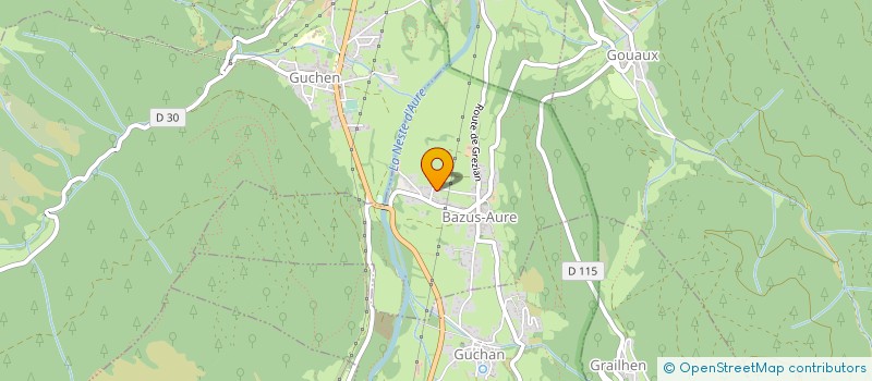 localisation de l'entreprise P2V  BAZUS-AURE