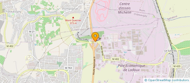 localisation de l'entreprise P3A  CEBAZAT