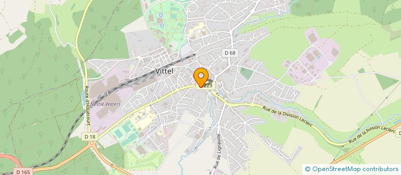 localisation de l'entreprise P3B.  VITTEL