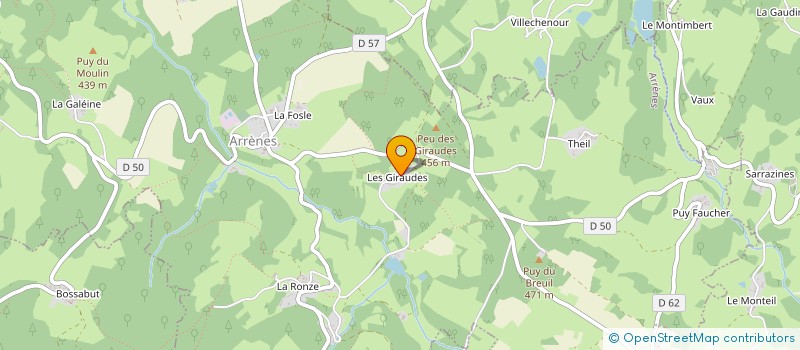 localisation de l'entreprise P3F à ARRENES