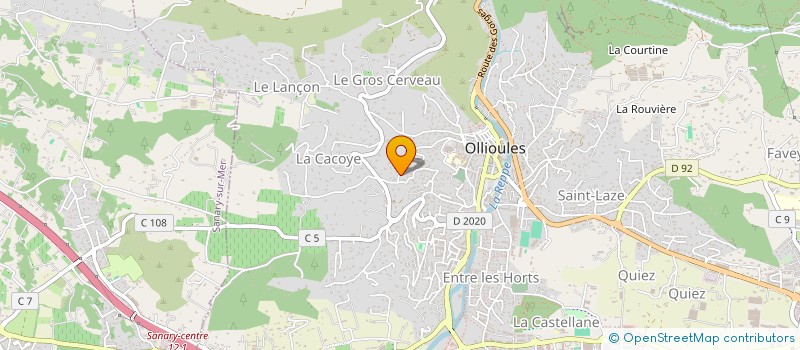 localisation de l'entreprise P3R  OLLIOULES