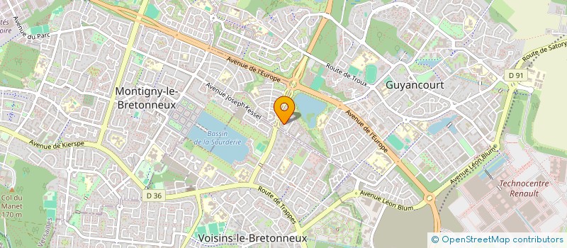 localisation de l'entreprise P4  GUYANCOURT