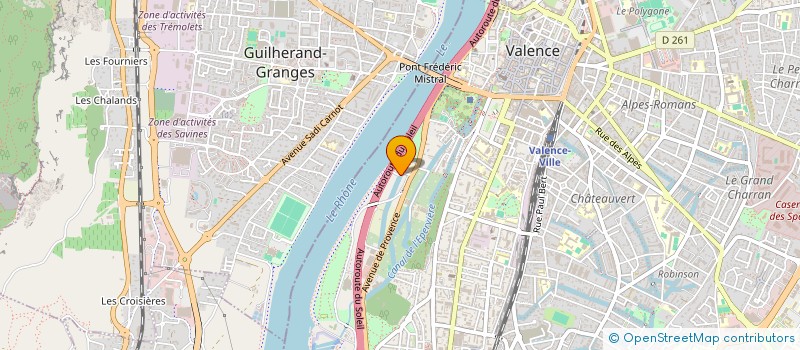 localisation de l'entreprise PA DIFFUSION à VALENCE