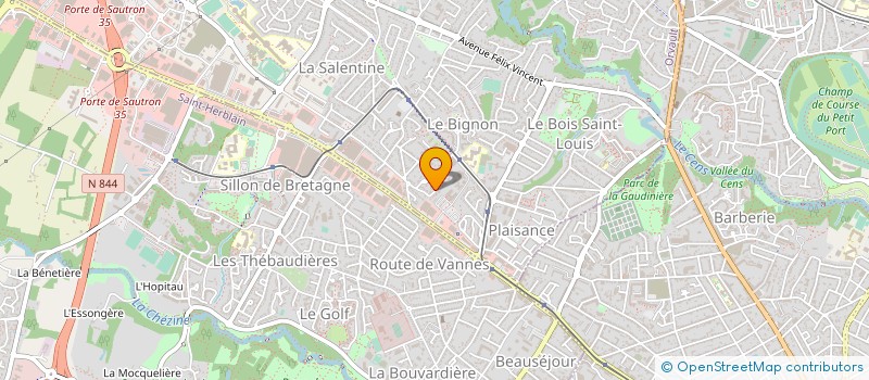 localisation de l'entreprise PAACES à ORVAULT