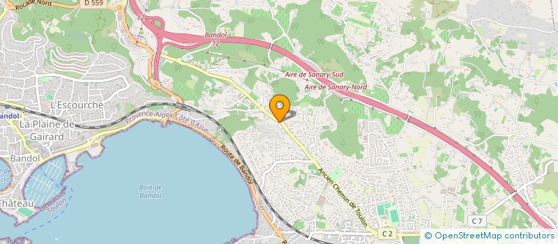localisation de l'entreprise PABJY à SANARY-SUR-MER