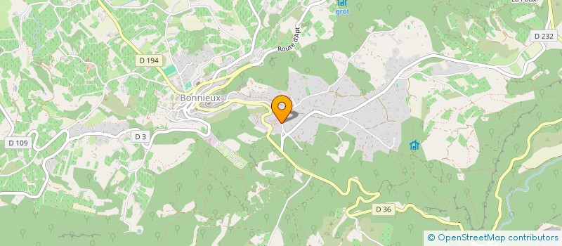 localisation de l'entreprise PABLO POUR L'ART A BONNIEUX ET DANS LE LUBERON ET LA PROMOTION DES OEUVRES ARTISTIQUES à BONNIEUX