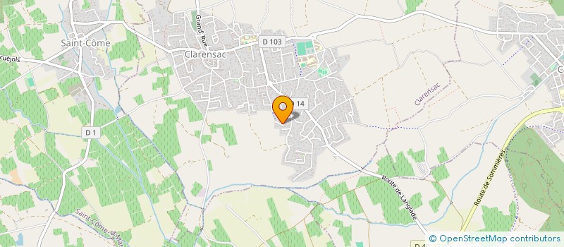 localisation de l'entreprise PAC 2M  CLARENSAC