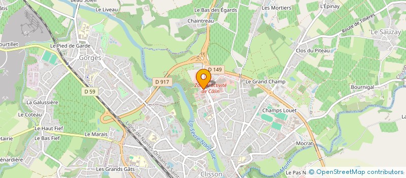 localisation de l'entreprise PAC à CLISSON