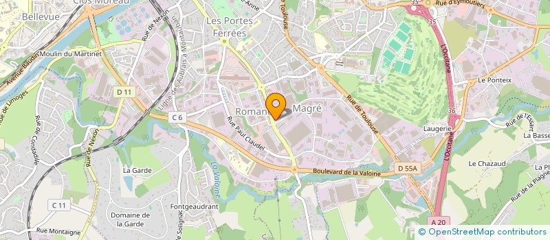 localisation de l'entreprise PAC & CLIM 87 à LIMOGES