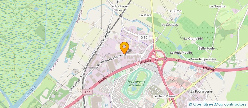 localisation de l'entreprise PAC DISTRIBUTION à ECOUFLANT