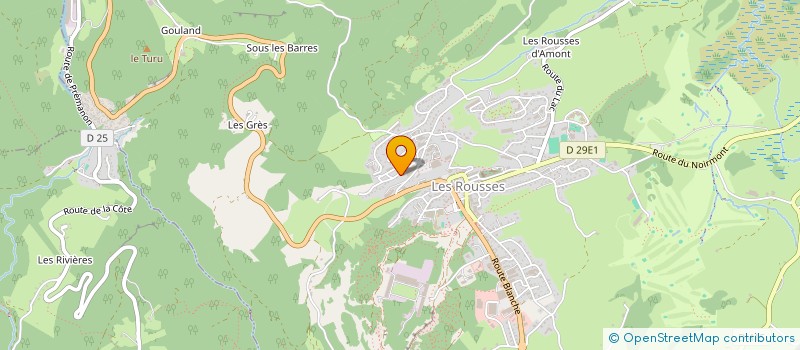 localisation de l'entreprise PAC - ENERGIE  LES ROUSSES