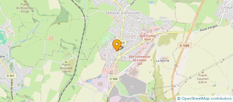 localisation de l'entreprise PAC RIVIERES  SEBAZAC-CONCOURES