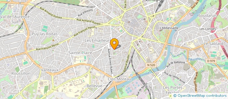 localisation de l'entreprise PACA 87 à LIMOGES