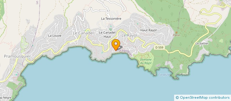 localisation de l'entreprise PACA BUSINESS à RAYOL-CANADEL-SUR-MER