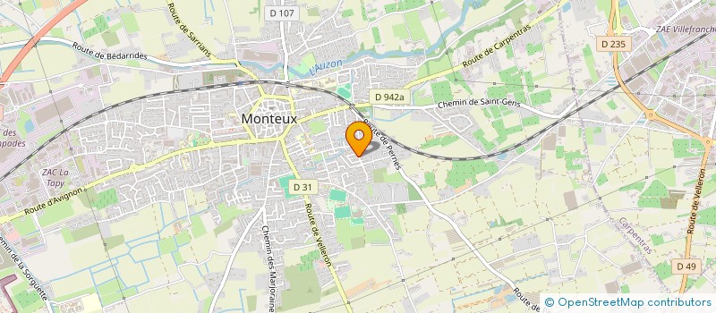 localisation de l'entreprise PACA CLOTURES à MONTEUX