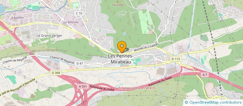 localisation de l'entreprise PACA COMBUSTIBLES à LES PENNES-MIRABEAU