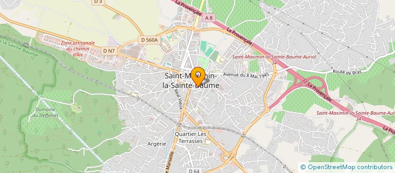 localisation de l'entreprise PACA ET CONSTRUCTION à SAINT-MAXIMIN-LA-SAINTE-BAUME