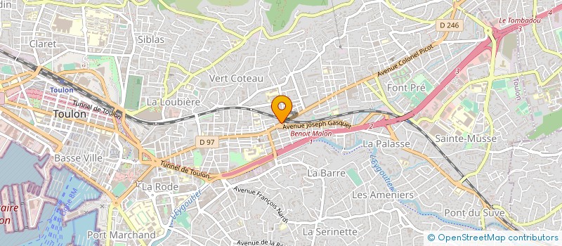 localisation de l'entreprise PACA ETANCHEITE à TOULON