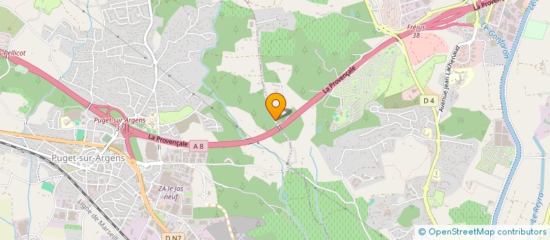localisation de l'entreprise PACA ETANCHEITE 83 à FREJUS