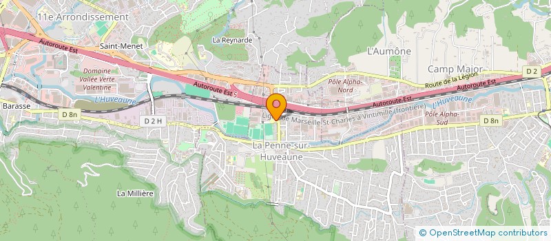localisation de l'entreprise PACA GESTION  LA PENNE-SUR-HUVEAUNE