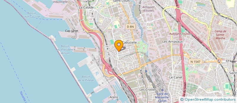localisation de l'entreprise PACA RENOVATION à MARSEILLE