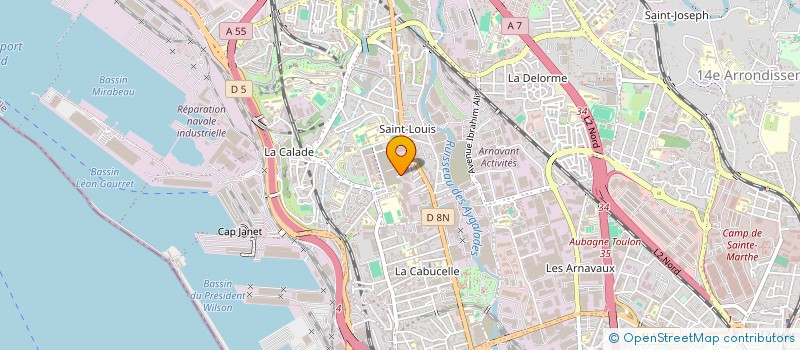 localisation de l'entreprise PACA SERVICE TRANSPORT à MARSEILLE