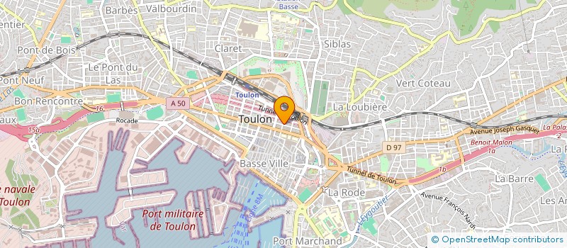 localisation de l'entreprise PACA VOYAGES  TOULON