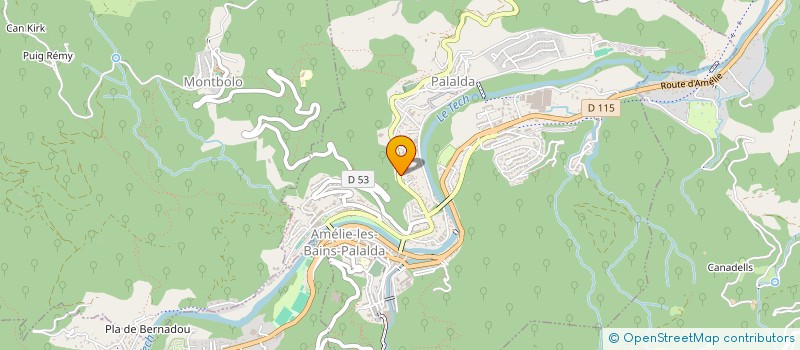 localisation de l'entreprise PACA2022  AMELIE-LES-BAINS-PALALDA