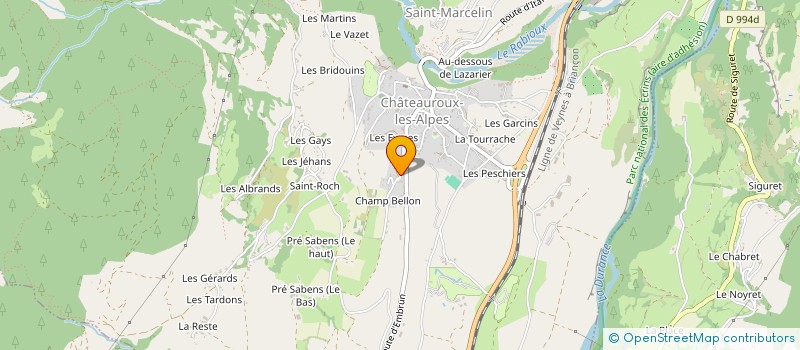 localisation de l'entreprise PACAA VEGETAL  CHATEAUROUX-LES-ALPES